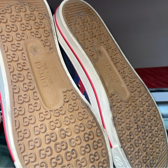 Gucci Tennis Tweed GG Logo Multicolored Sneaker Gucci Size 8 - Picture 11 of 13